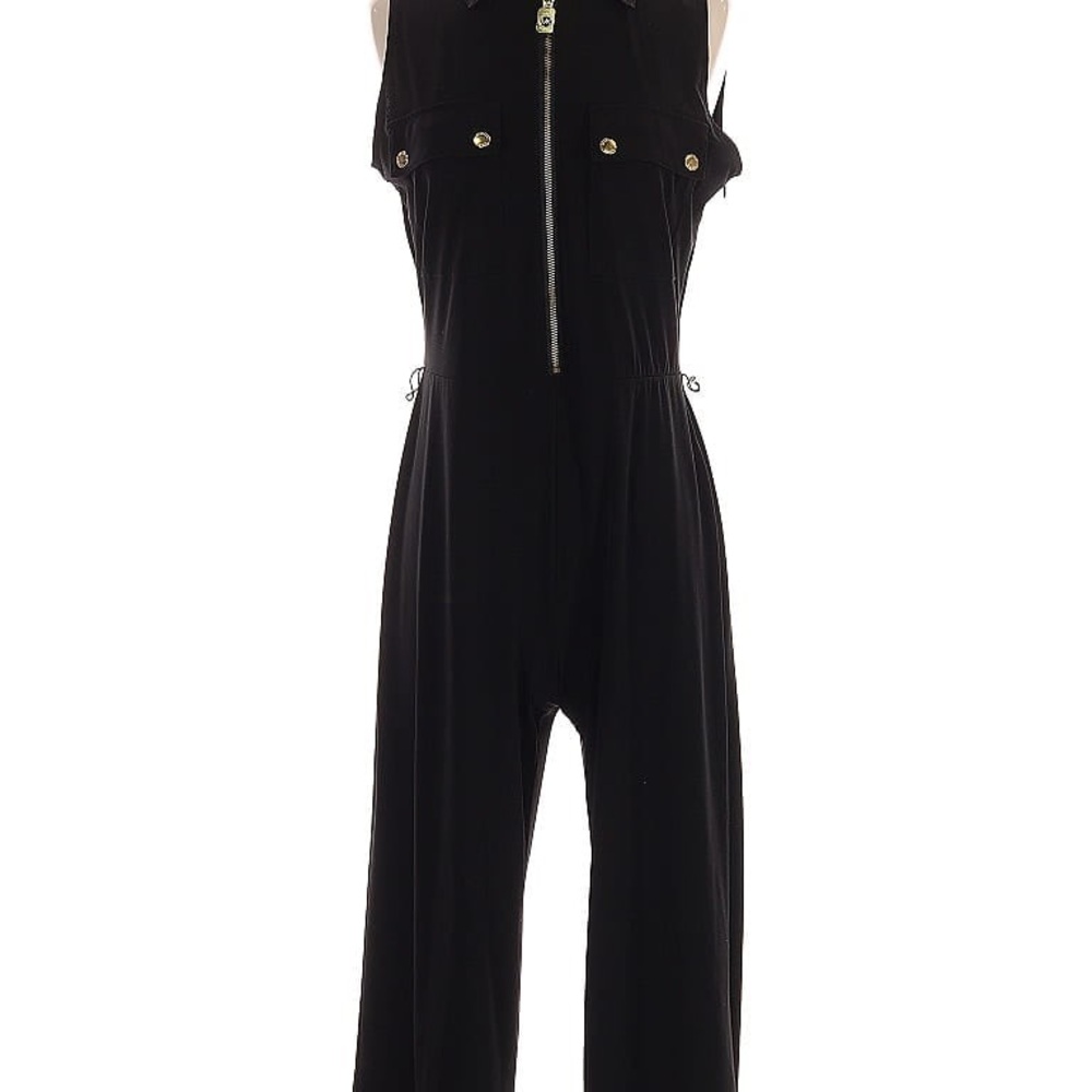 Michael Kors Black Jumpsuit with Gold Zipper